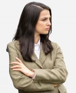 Yasmin Kara-Hanani Tv Series Industry S03 Marisa Abela Green Wool Coat