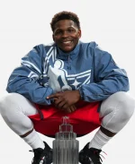 2026 NBA All-Star Anthony Edwards MVP Celebration Nike Blue Track Jacket