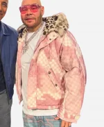 2026 NBA All-Star Game Fat Joe Leopard Print Fur Collar Jacket