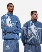 2026 NBA All-Star Game Nike Standard Issue On-Court Light Blue Full-Zip Game Jacket