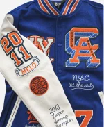 2026 New York City Carmelo Anthony Blue & White Letterman Varsity Jacket