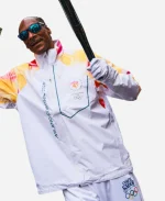 2026 Olympic Flame Snoop dogg White Jacket