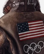 2026 Olympics Opening Ceremony Usher Team USA Shearling Leather Jacket