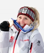 2026 Olympics Team Austria Opening Ceremonyooded Puffer Jacket