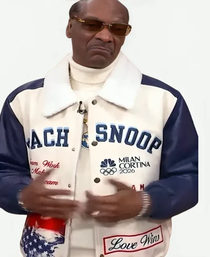 2026 Olympics Team USA Coach Snoop Dogg Varsity Jacket