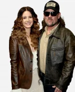 2026 Ralph Lauren Fashion Show Spring Lana Del Rey Brown Leather Blazer