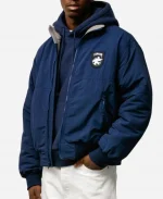 2026 Stussy Navy Blue Polar Fleece Lined Jacket