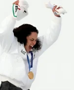 2026 Winter Olympics Federica Brignone Team Italy EA7 White Jacket