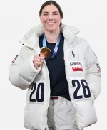 2026 Winter Olympics Hilary Knight Closing Ceremony Team USA Flagbearer Jacket