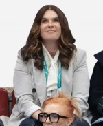 2026 Winter Olympics Katherina Witt Off-White Wool Trench Coat