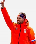 2026 Winter Olympics Team Netherlands Kjeld Nuis Puffer Jacket In Orange