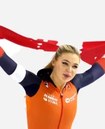 2026 Winter Olympics Women Speed Skating Jutta Leerdam Orange Jacket