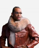 75th Pro Basketball All-Star Game 2026 Shai Gilgeous-Alexander Brown Leather Jacket