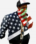 ASAP Rocky Super Bowl USA Flag Jacket