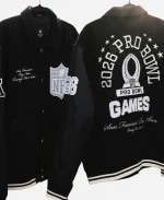 Abercrombie & Fitch 2026 Pro Bowl Games San Francisco Bay Area Black Varsity Jacket