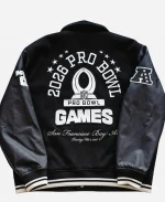Abercrombie Pro Bowl Game 2026 Black Varsity Jacket