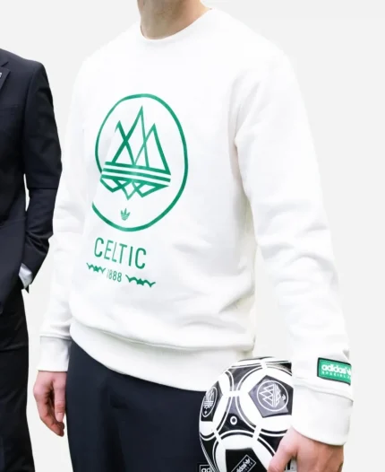 Adidas Celtic F.C SPZL Off White Crewneck Sweatshirt