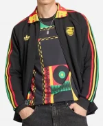 Adidas Jamaica x Bob Marley 2026 Away Anthem Black Zip-Up Jacket 