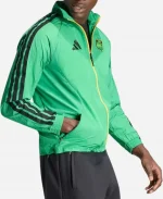 Adidas Jamaica x Bob Marley Home Anthem Jacket In Green