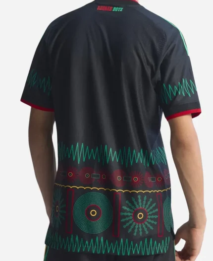 Adidas x Bob Marley 2026 Jamaica Football Black Away Authentic Jersey