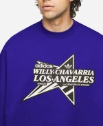 Adidas x Chavarria Star Logo Crewneck Sweatshirt In Blue