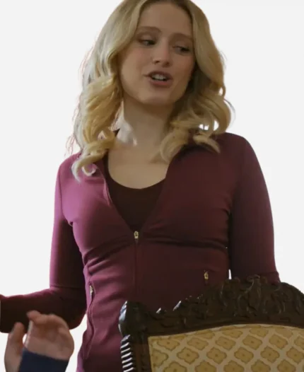 Alexandra Beaton Maroon Track Jacket