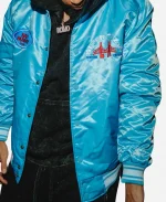 Alofoke Bad Bunny x Super Tazón Starter Jacket In Light Blue