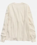 American Eagle Aerie Cream Sherpa Henley Sweatshirt