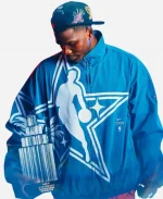 Anthony Edwards 2026 NBA All-Star MVP Celebration Nike Blue Jacket