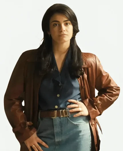 Aurora Giovinazzo The Big Fake Brown Coat