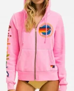 Aviator Nation 2026 Austin Full-Zip Fleece Hoodie - Pink
