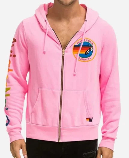 Aviator Nation Austin Pink Hoodie