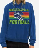 Aviator Nation Seahawks Helmet Royal Blue Hoodie