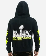 Aviator Nation x Super Bowl LX 2026 Black Zip-Up Hoodie