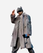 Bad Bunny Super Bowl LX Halftime Show Fur Coat In Grey