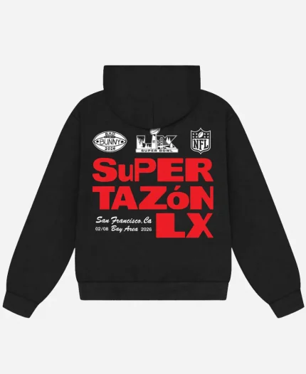 Bad Bunny x NFL Super Tazón Chairs Black Hoodie
