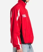 Balenciaga x NBA 2026 Collaboration Red & Black Full Zip Track Jacket