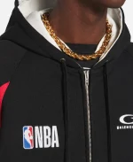 Balenciaga x NBA Collaboration Oversized Zip-up Hoodie