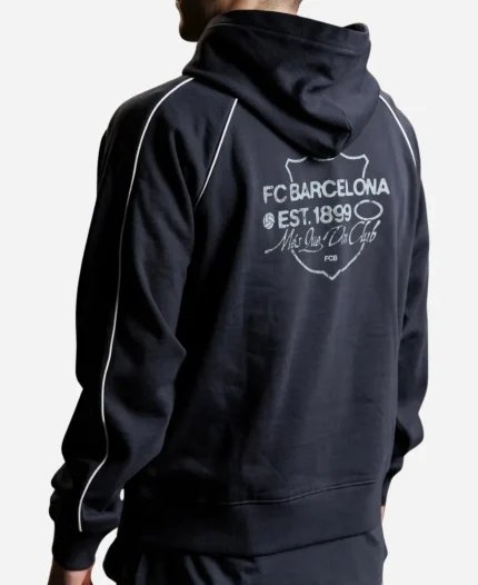 Barça Aftermatch Collection Grey Fleece Hoodie