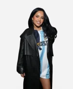 Becky G Super Bowl LX Leather Coat