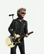 Billie Joe NFL 2026 Super Bowl LX Green Day Black Leather Jacket