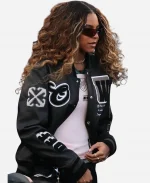 Blue Ivy Carter Super Bowl LX 2026 Black Bomber Jacket