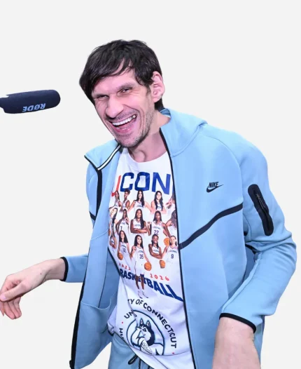 Boban Marjanovic Basketball Game 2026 Nike Blue Tech Fleece Track Jacket