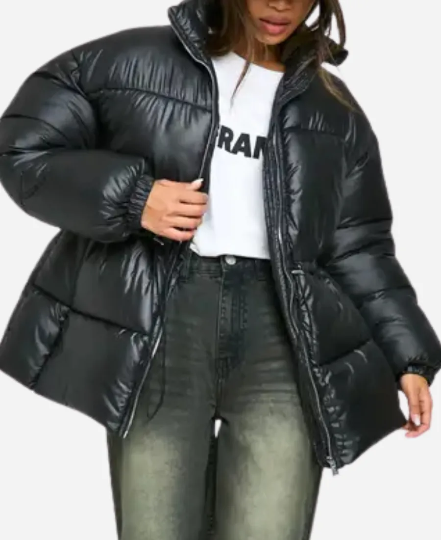 Boohoo Cinched Waist Puffer Jacket Boohoo Cinched Waist Puffer Jacket