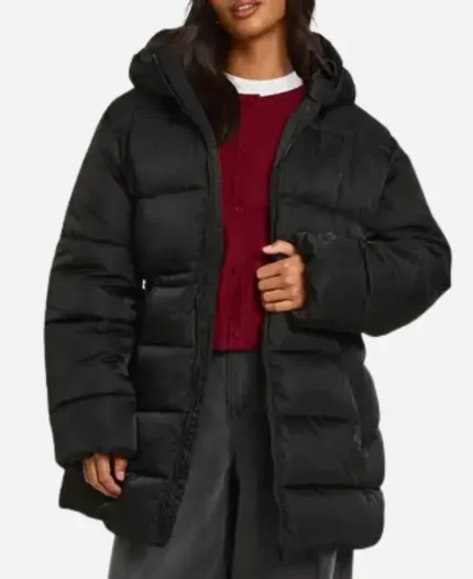 Boohoo Petite Cinched Waist Puffer Jacket