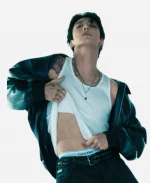 Calvin Klein Spring 2026 Jung Kook Black Leather Jacket