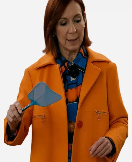 Carrie Preston Elsbeth Orange Coat