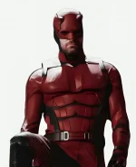 Charlie Cox Daredevil Born Again Leather Jacket - Red