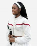 Coco Jones Super Bowl LX White Jacket