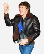 Connor Storrie NYC 2026 SNL Shearling Leather Jacket